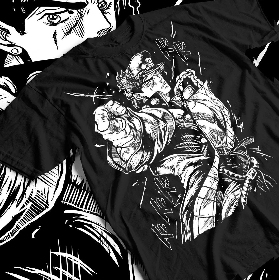 Unisex JoJo's Bizarre Adventure Graphic Print Crew Neck T-Shirt