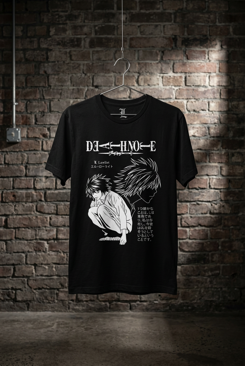 Death Note Tee - Realistic Hanger Shot